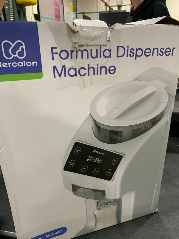 Photo 1 of Mercalon Instant Formula Maker, Fast and Customizable Formula Dispenser Machine with Accurate Temperature Control for Baby, Automatic Powder Blending for All Brands of Bottle and Formula, Black/White