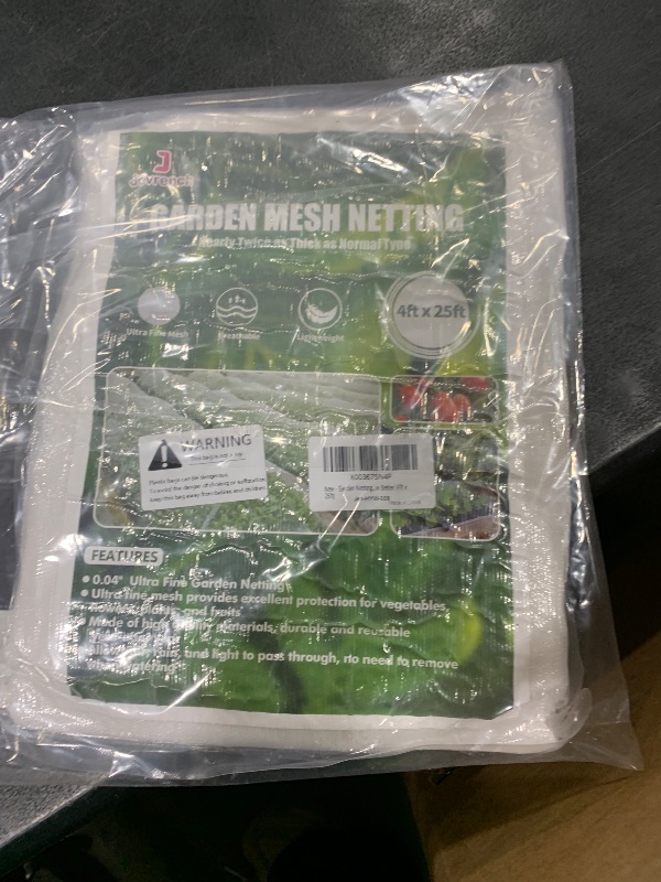 Photo 1 of Garden Netting, Jevrench Durable Ultra Fine Garden Netting, Garden Plant Cover Row Cover Makes Plants, Vegetables, Fruits, and Flowers Grow Better (4ft x 25ft)