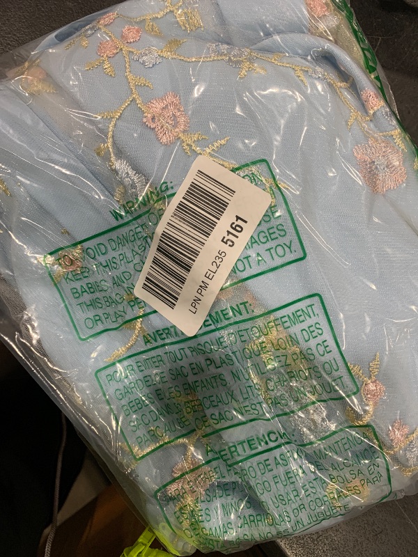 Photo 1 of Summer Tie Straps Floral Embroidery Dress for Women Flower Embroidered Tulle Prom Dress Spaghetti Strap Square Neck Homecoming Dresses Boho A line Formal Cocktail Wedding Evening Party Dress Blue 2XL