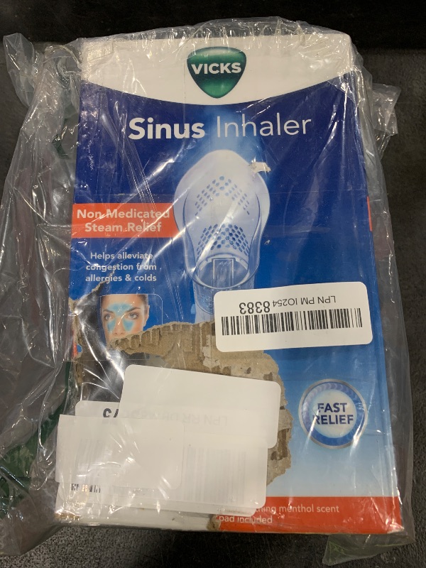 Photo 1 of Vicks Sinus Inhaler - Non-Medicated Steam Relief for Allergies, Congestion, Cough & Colds, Vocal Steamer, Soothes Nasal & Throat Passages, Works with VapoPads (1 Included)