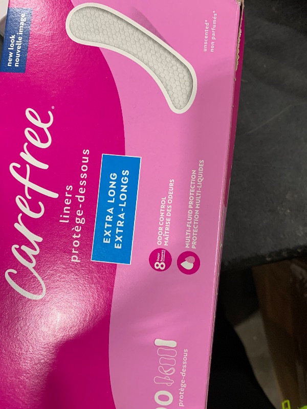 Photo 1 of Carefree Panty Liners for Women, Extra Long, Unwrapped, Unscented, 100ct | Pantiliners, Carefree, Daily for Women, Light Periods and Leaks, 8-Hour Odor Control|100ct (Packaging May Vary)
