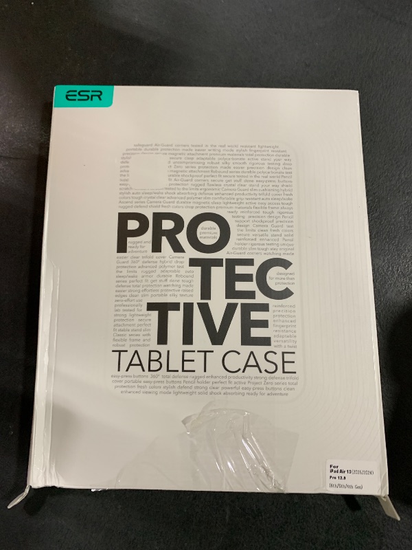 Photo 1 of ESR for iPad Air 13 Inch Case M3/M2 (2025/2024), iPad Pro 12.9 6th/5th/4th Gen, Powerful Magnetic Attachment, Slim Trifold Stand Case, Supports Pencil Pro & Pencil (USB-C), Rebound Series, Black