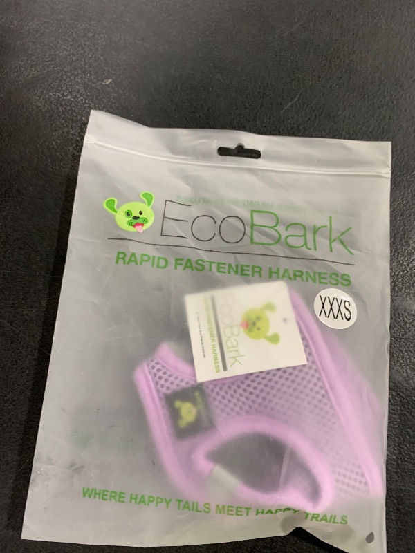 Photo 1 of EcoBark Dog Harness - Teacup Dog XXXS Small Dogs - Step in Mesh No Pull Mini Body Vest Halter - Puppy Harness - Toy Breed Harness Vest Under 5 pounds lbs (XXXS, Lavender)