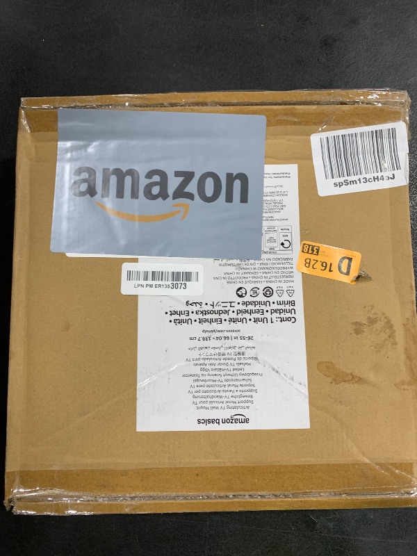 Photo 1 of Amazon Basics Full Motion Articulating TV Monitor Wall Mount for 26" to 55" TVs and Flat Panels up to 80 Lbs, Black