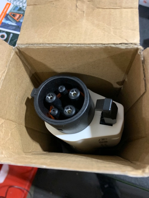 Photo 1 of [Only for J1772 EVs ] Lectron - Tesla to J1772 Charging Adapter, Max 48A & 250V - Compatible with Tesla High Powered Connectors, Destination Chargers, and Mobile Connectors (White)