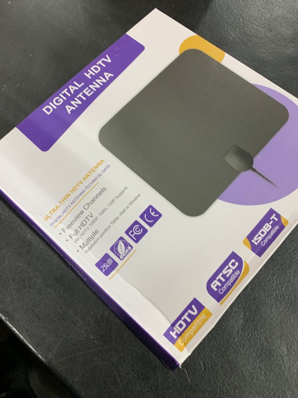 Photo 1 of TV Antenna Indoor Long Range 900 Miles, Supports 4K 1080p Smart TV Signal Reception with Signal Amplifier 16ft HDTV Coax Cable