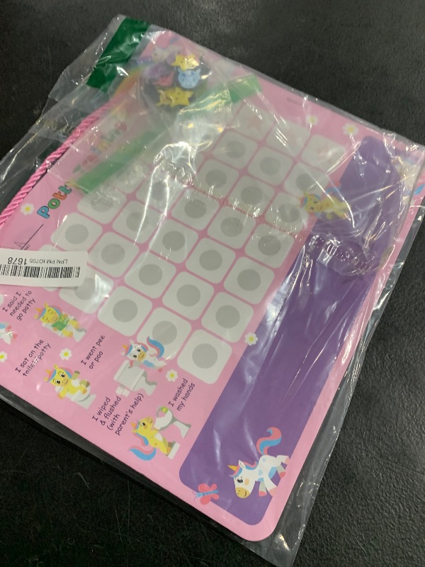 Photo 1 of PUTSKA Potty Training Reward Chart for Girls with 35 Reusable Stickers – Potty Chart for Toddlers Girls - Reward Chart for Kids for Toilet Success - Unicorn