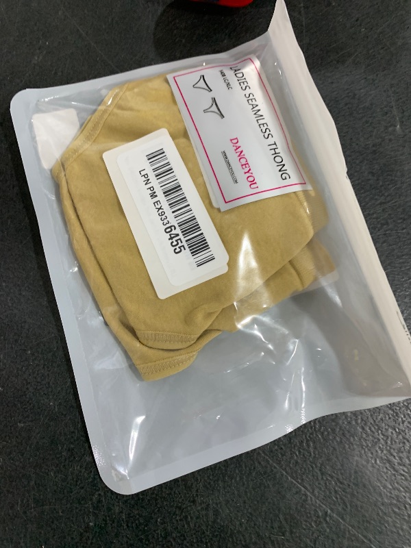Photo 1 of DANCEYOU Seamless Thongs No Show Nude Dance Underwear 2 Packs Low-Rise Panties Under Leotards for Girls Women, LC/XLC