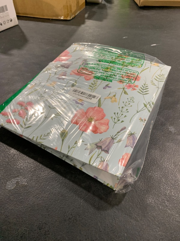 Photo 1 of Vintage Retro Flower Plants 3 Ring Binder Hardcover, 1 Inch Round Rings with Interior Pockets Floral Plants School Office Recipe Cards Binder Organizer Handdraw Cornflower