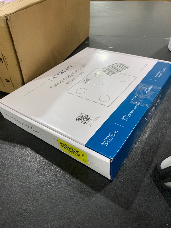 Photo 1 of NUTRI FIT Bathroom Weighing Scale for Body Weight and Fat, Digital Smart Scale with Bluetooth, Body Composition Watchers with APP for BMI, Muscle, Weight Loss, Max 150kg/330lb
