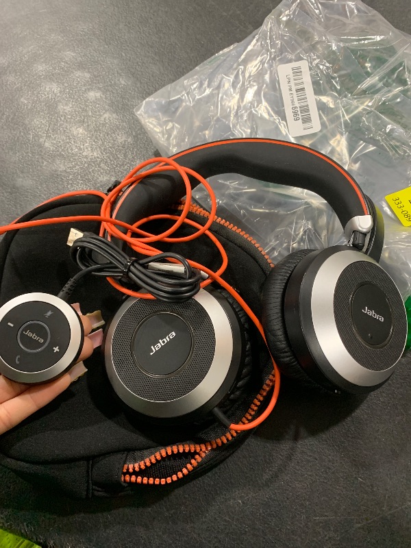 Photo 1 of Jabra Evolve 80 - Professional Stereo Noise Cancelling Wired Headset/Music Headphones - UC (Renewed)