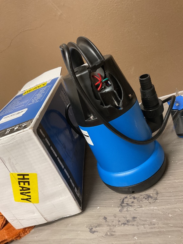 Photo 1 of FOTING Sump Pump 1HP Clean/Dirty Submersible Water Pump, 4600GPH Utility Pump Thermoplastic Electric Portable Transfer Water Pump for Swimming Pool Garden Pond Basement with 10ft Long Power Cord