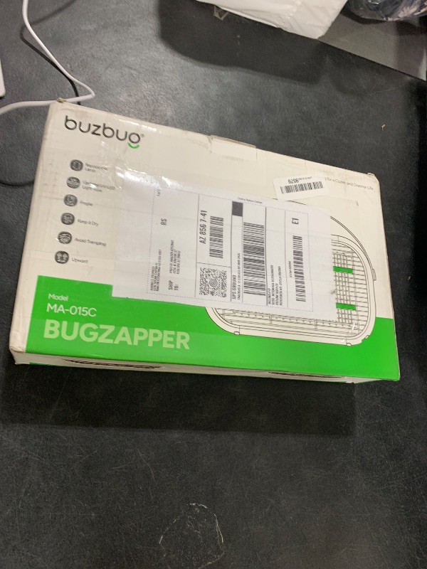 Photo 1 of Buzbug LED Bug Zapper Outdoor Indoor, 10 Years Lifespan Lamp, Rechargeable 5200mAh Battery, Portable Camping Fruit Fly Mosquito Moth Gnat Wasp Trap, Killer, Zapper -MA015C (White)