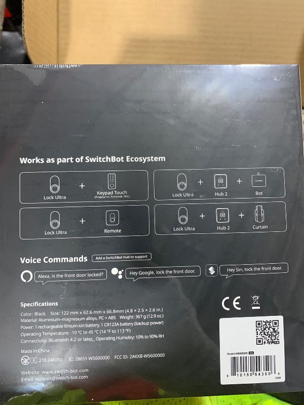 Photo 1 of Smart Lock Ultra with Keypad,Fingerprint Door Lock, App Remote Control, Built-in WiFi Keypad Deadbolt, Auto Unlock, Waterproof&Easy Install,Supports Alexa and Google (Lock Ultra Touch Combo)