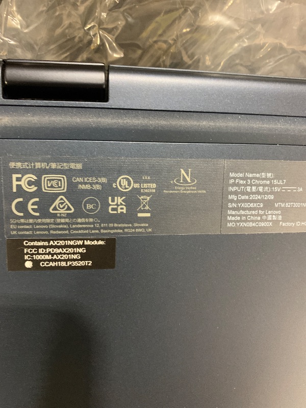 Photo 1 of Lenovo IdeaPad Flex 3i Chromebook Laptop, Intel® UHD Graphics, 15.6” FHD Display, Intel Pentium N6000, 8GB RAM, 128GB SSD, 1920x1080 px, Touchscreen, Chrome OS, Abyss Blue