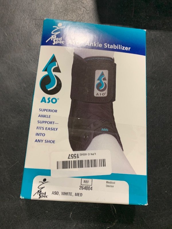 Photo 1 of Med Spec ASO Ankle Stabilizer (Medium, White) – Ankle Brace for Sprained Ankle and Peroneal Tendonitis, Orthopedic Ankle Support for Men, Women, Adults, Teens and Kids, Sports Injury Recovery, 264004