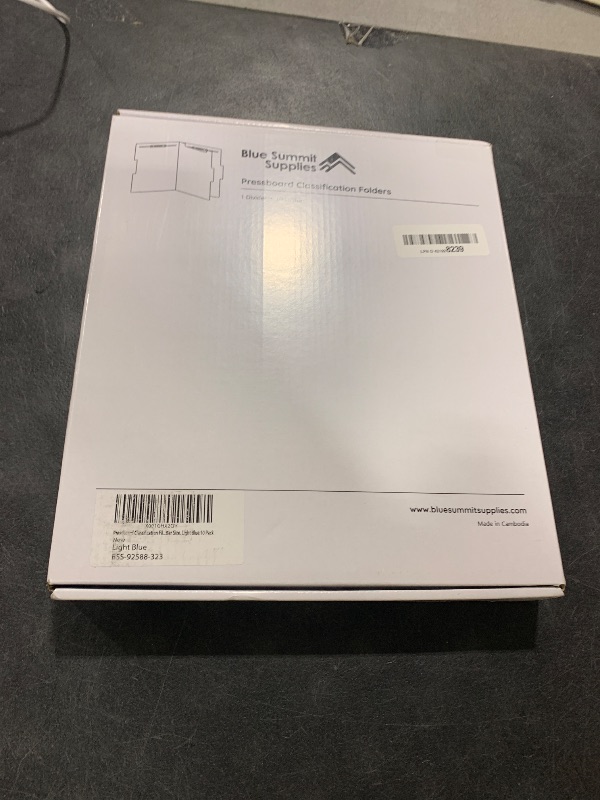 Photo 1 of 10 Blue Classification Folders - 1 Divider - 2 Inch Tyvek Expansions - Durable 2 Prongs, for Medical Files, Law Client Files, Pressboard Classification Folders 1 Dividers Letter Size, Blue, 10 Pack