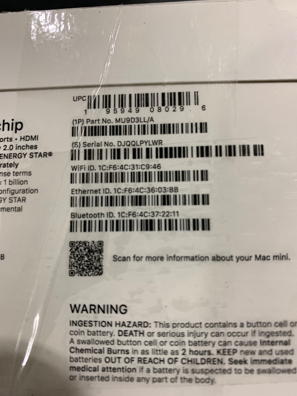 Photo 1 of Apple 2024 Mac mini Desktop Computer with M4 chip with 10?core CPU and 10?core GPU: Built for Apple Intelligence, 16GB Unified Memory, 256GB SSD Storage, Gigabit Ethernet. Works with iPhone/iPad