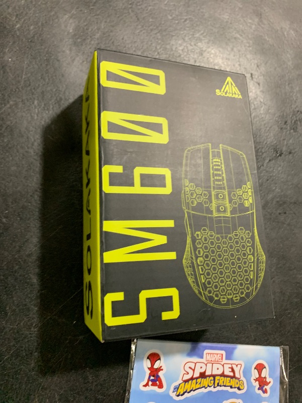 Photo 1 of SOLAKAKA SM600 Honeycomb Shell Gaming Mouse Wireless,Tri-Modes BT5.1/2.4G Wireless/Type-C Wired Gamer Mouse with 2 Side Buttons, Macro Programmable and RGB Light for PC/Mac/Laptop,Black