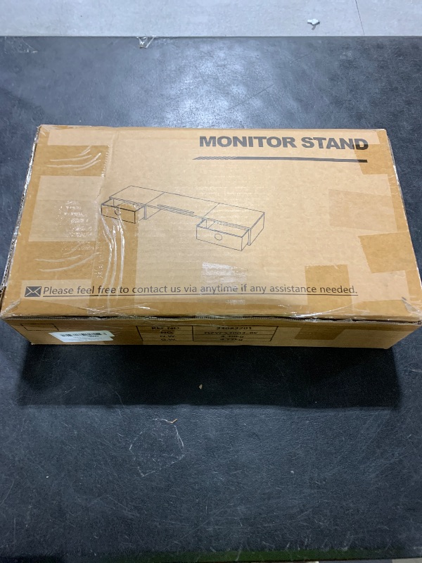 Photo 1 of WESTREE Dual Monitor Stand Riser with Two Drawers, Extra Large Storage Monitor Stand for 2 Monitors, Desktop Oraganizer Stand for Computer,Laptop,Screen,Printer,TV