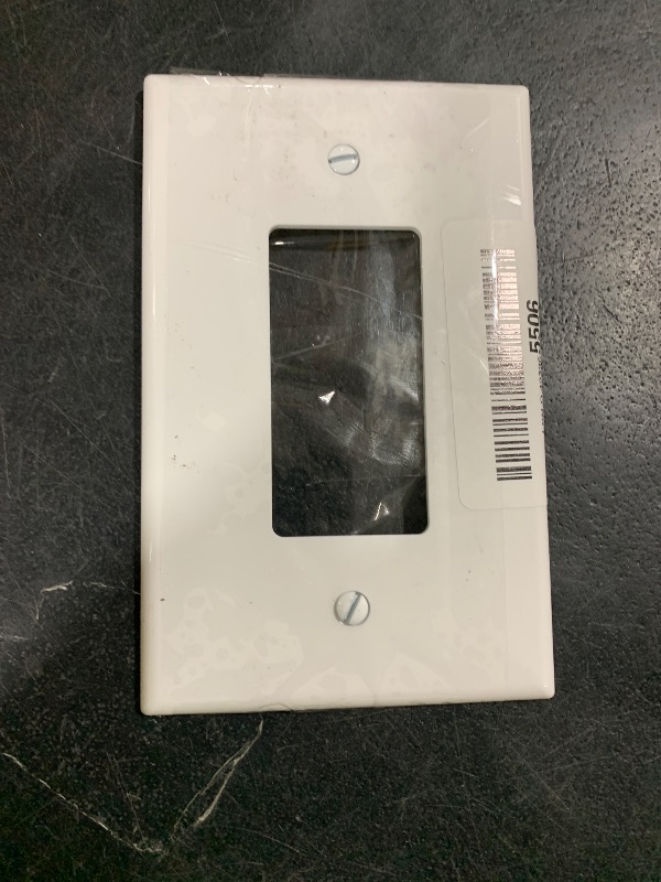 Photo 1 of ENERLITES Decorator Light Switch or Receptacle Outlet Wall Plate, Over-Size 1-Gang 5.5" x 3.5", Polycarbonate Thermoplastic, 8831O-W, White