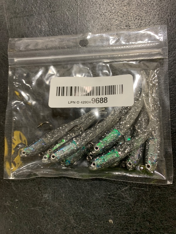 Photo 1 of Syosisny 10PCS Premium 7cm Soft Fishing Lure with Lead Block Inside and Sharp Hook, Lifelike Forked Tail Minnow, Soft Bait with Hook for Freshwater and Saltwater
