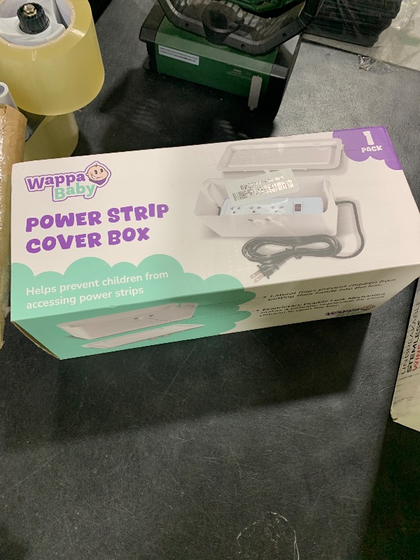 Photo 1 of Power Strip Cover Box - Effectively Baby Proofs Power Strip with Patented Dual Lock. Convenient Side Openings for Cords & Cables. Protects Small Hands & Fingers