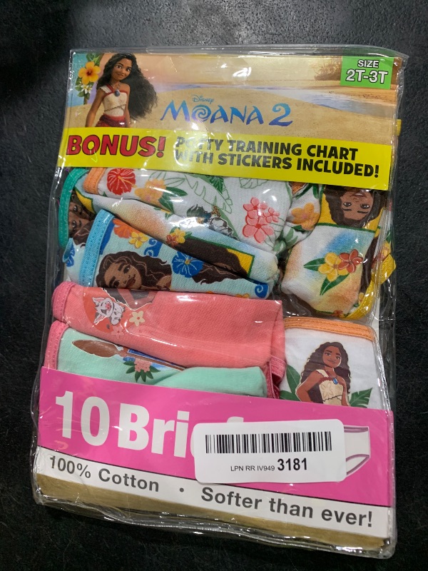 Photo 1 of Disney Exclusive Moana 100% Combed Cotton Underwear Available In Sizes 2/3t, 4t, 4, 6, & 8
