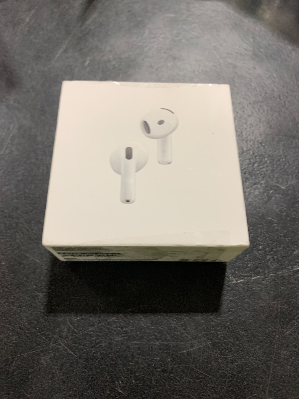 Photo 1 of Apple AirPods 4 Wireless Earbuds, Bluetooth Headphones, with Active Noise Cancellation, Adaptive Audio, Transparency Mode, Personalized Spatial Audio, USB-C Charging Case, Wireless Charging, H2 Chip