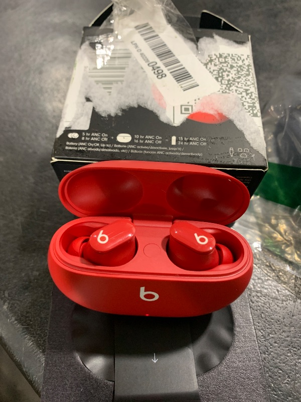 Photo 1 of Beats Studio Buds - True Wireless Noise Cancelling Earbuds - Compatible with Apple & Android, Built-in Microphone, IPX4 Rating, Sweat Resistant Earphones, Class 1 Bluetooth Headphones - Red