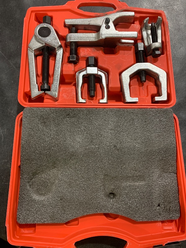 Photo 1 of OMT 5-in-1 Ball Joint Separator, Pitman Arm Puller, Tie Rod End Tool Set for Front End Service, Splitter Removal Kit (RD06)