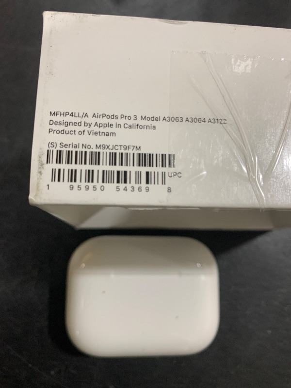 Photo 1 of Apple AirPods Pro 3 Wireless Earbuds, Active Noise Cancellation, Live Translation, Heart Rate Sensing, Hearing Aid Feature, Bluetooth Headphones, Spatial Audio, High-Fidelity Sound, USB-C Charging