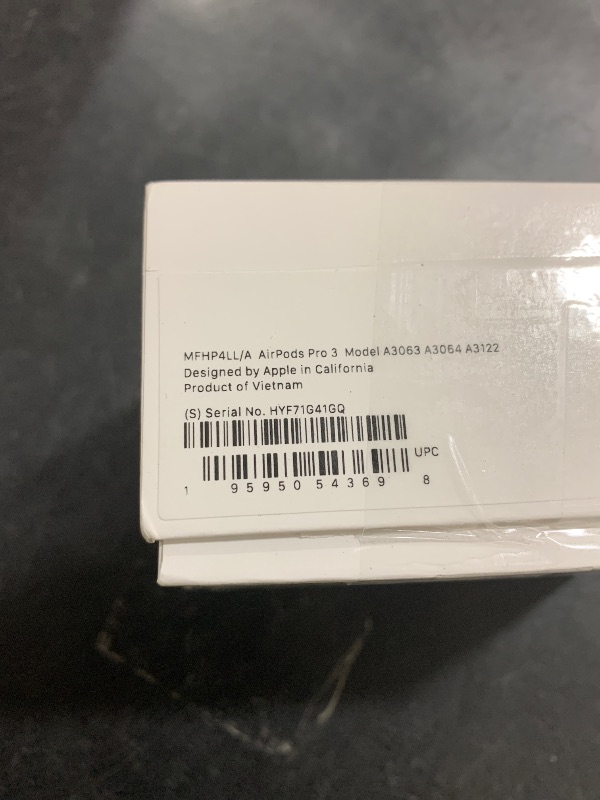 Photo 1 of Apple AirPods Pro 3 Wireless Earbuds, Active Noise Cancellation, Live Translation, Heart Rate Sensing, Hearing Aid Feature, Bluetooth Headphones, Spatial Audio, High-Fidelity Sound, USB-C Charging