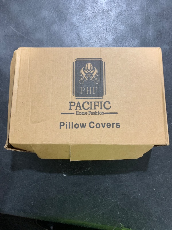 Photo 1 of PHF 100% Cotton Waffle Weave Pillow Covers 24" x 24", 2 Pack Luxury Square Shell for Elegant Home Decor, No Filling, Luxury Aesthetic Soft Pillow Covers for Bed, Oatmeal