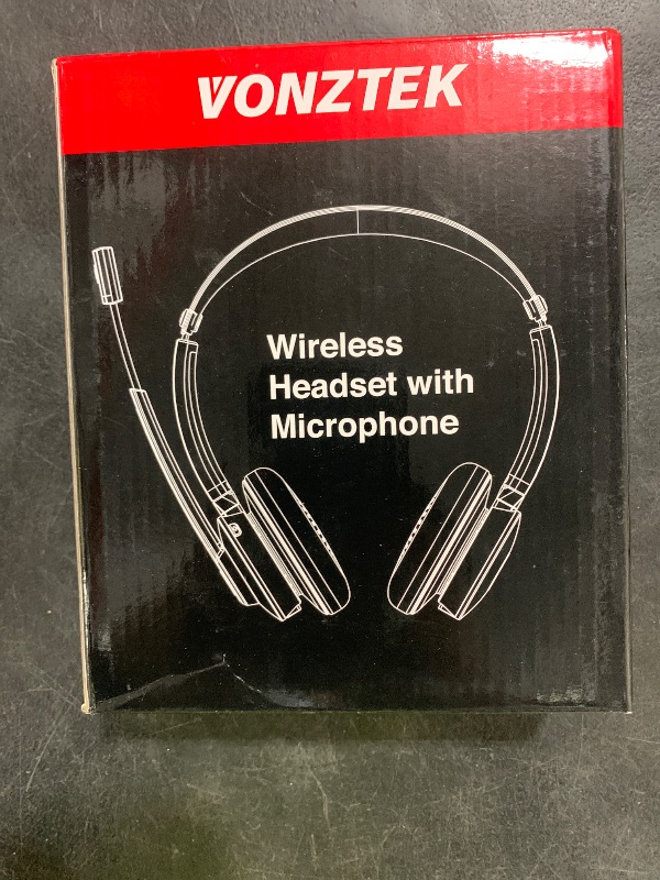 Photo 1 of Vonztek Bluetooth Headset with Microphone, Wireless Headphones with Noise Cancelling Mic, 26hrs talktime, On Ear Headphones with Mic Mute for Mac/Laptop/Zoom/Teams/Call Center/Office/Home Gold