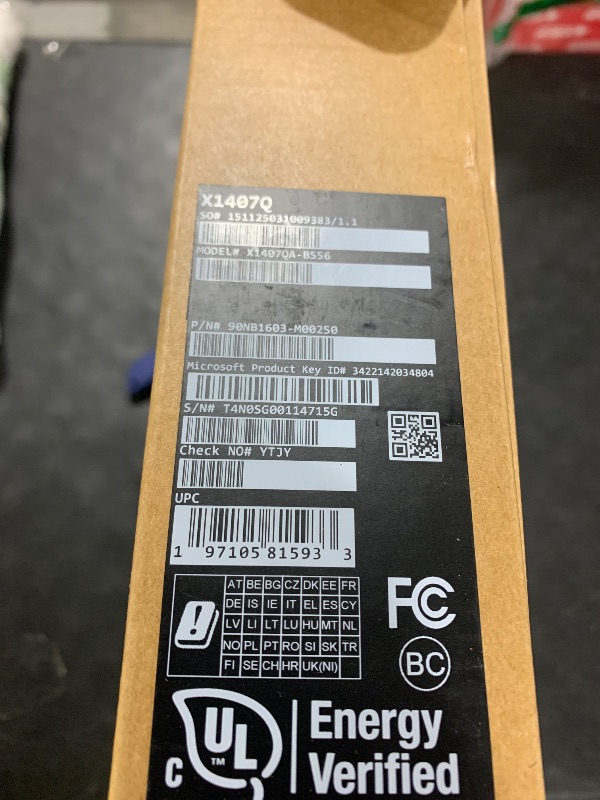 Photo 1 of ASUS Vivobook 14 Laptop, 14” WUXGA 60Hz Display, Qualcomm Snapdragon X, Qualcomm Adreno GPU, 16GB RAM, 512GB SSD, Windows 11, Cool Silver, X1407QA-BS56