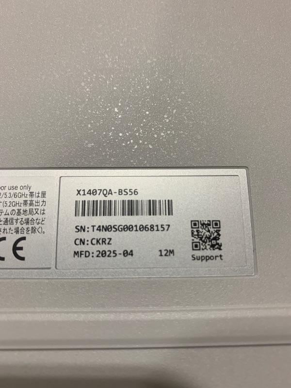 Photo 1 of ASUS Vivobook 14 Laptop, 14” WUXGA 60Hz Display, Qualcomm Snapdragon X, Qualcomm Adreno GPU, 16GB RAM, 512GB SSD, Windows 11, Cool Silver, X1407QA-BS56