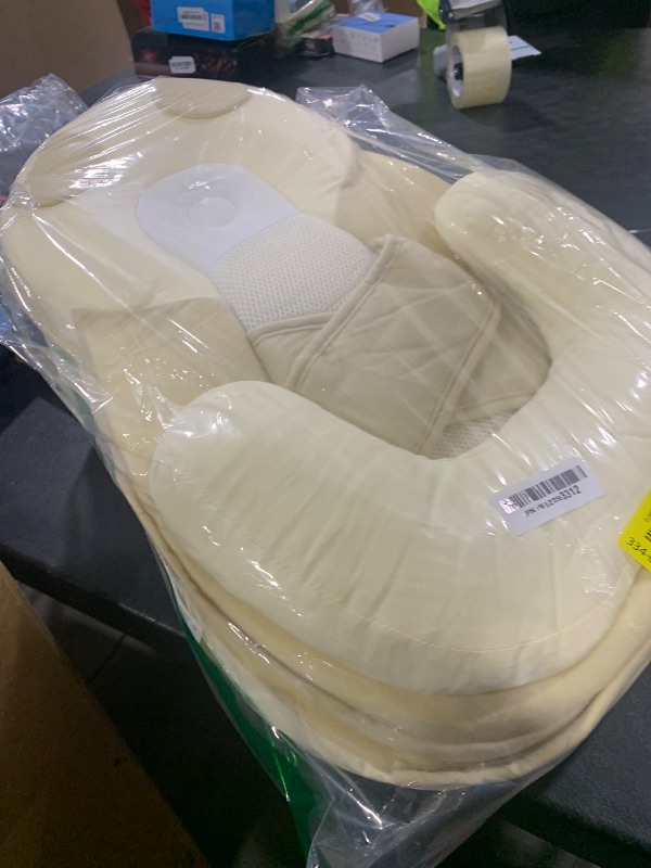 Photo 1 of Baby Feeding Pillow, Anti Overflow Feeding Pillow for Reducing Spit-Up, Safety Nursing Pillow, Baby Lounger Reflux Wedge Breastfeeding, Removable top and Bottom?Yellow?