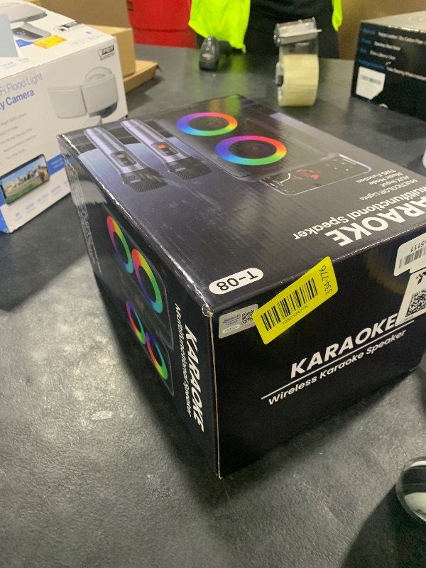 Photo 1 of Karaoke Machine, Portable Bluetooth Speaker, PA Speaker with 2 Wireless Karaoke Microphones, Karaoke Machine for Adults Kids with Upgraded Subwoofer, Support TWS/TF/USB/AUX for Home Party Outdoor