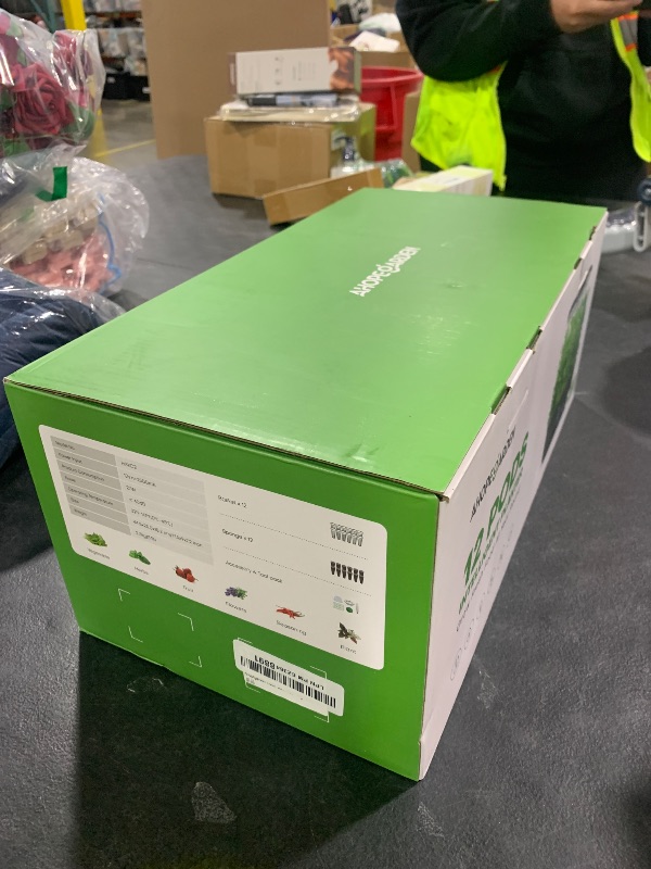 Photo 1 of Ahopegarden Hydroponics Growing System kit: 12 Pod Indoor Herb Garden with Smart Environmental Detection?LED Grow Light?LCD Display?Hydroponic Planter for Vegetables?Herb?Lettuce?Home Gardening
