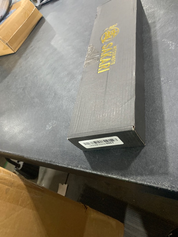 Photo 1 of MITSUMOTO SAKARI Gyuto Chef Knife 8 inch - Hand Forged Japanese Kitchen Knives, 3-Layer 9CR18MOV High Carbon Steel, Rosewood Handle & Sandalwood Box