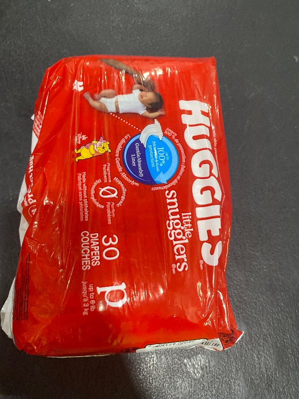 Photo 1 of Huggies Newborn Diapers, Little Snugglers Baby Diapers, Size Preemie (up to 6 lbs), 30 Count