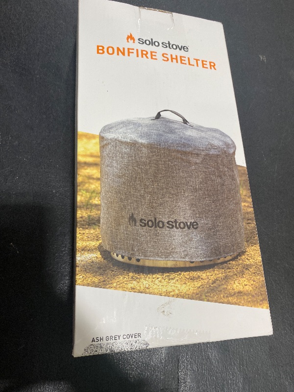 Photo 1 of Solo Stove Bonfire Shelter - Weather-Resistant Round Cover for Solo Stove Bonfire Fire Pit and Accessories - PVC-Coated Polyester with Aluminum Reinforcement - Year-Round Protection