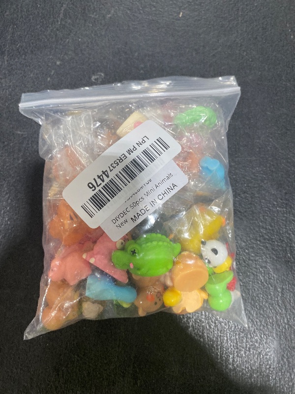 Photo 1 of DIYDEC 50pcs Mini Resin Animal 50 Styles Tiny Resin Animals Miniature to Hide Little Small Animal Figures Bulk for Holiday Party Favors Bag Fillers Garden Dollhouse Crafts Decor
