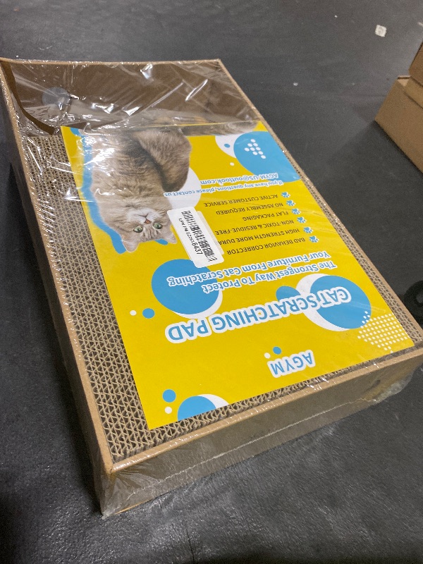 Photo 1 of Megidok Cat Scratcher, 26.7" L Shape Cat Scratch,Vertical Cat Scratching Board,Cat Scratch Pad Wall-Mounted,Cats Scratching Cardboard with Ball Toy