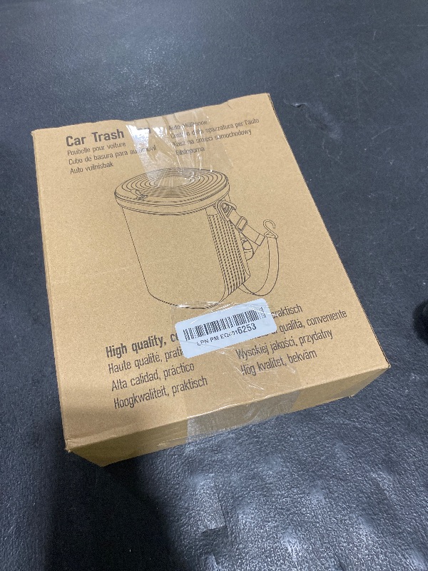 Photo 1 of Garoopion Leakproof Car Trash Can, 1.9 Gallon Soft Silicone Hanging Garbage Can with Lid, Easy to Clean Vehicle Trash Bin, Suitable for Sedans, SUVs, MPVs & Trucks