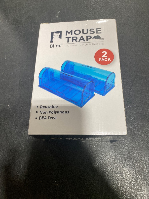 Photo 1 of Humane Mouse Trap | Catch and Release Mouse Traps That Work | Mice Trap No Kill for mice/Rodent Pet Safe (Dog/Cat) Best Indoor/Outdoor Mousetrap Catcher Non Killer Small Capture Cage (Blue)
