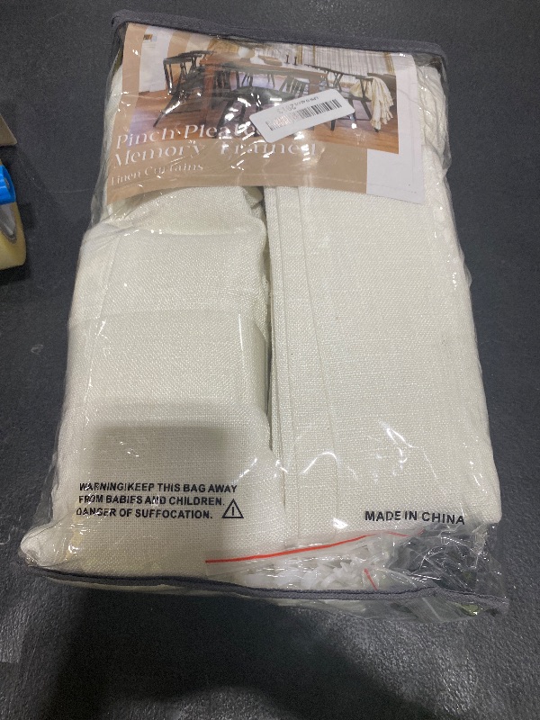 Photo 1 of 102 Inch Long Curtains Pinch Pleat Linen Curtains for Living Room Bedroom 2 Panels Natural Cream Light Filtering Privacy Neutral 102 Inch Pleated Drapes Hooks Rings Back Tab for Window Sliding Door1050335371
lpno402398033