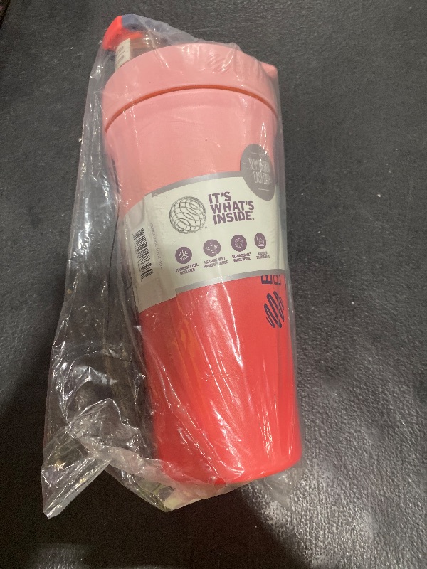 Photo 1 of BlenderBottle Sport Sleek Insulated Stainless Steel Shaker Bottle with Wire Whisk, 25-Ounce, Flamingo Ombre – Protein Shakes & Hydration for Athletes & Fitness Enthusiasts, Easy Mixing, Slim Easy to Hold, Keeps Drinks Cold, Lockable Lid