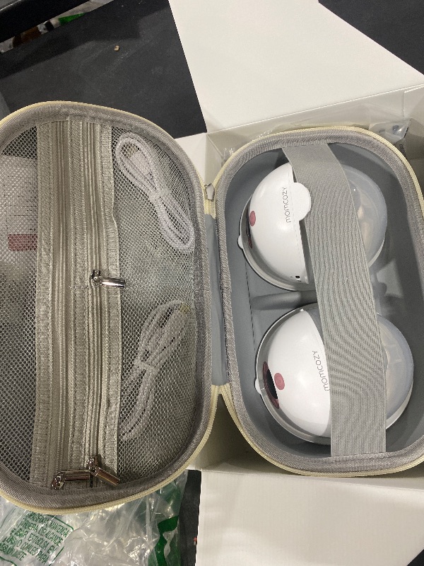 Photo 1 of Momcozy M5 Breast Pump & A1 Lactation Massager Combo -Wearable Breast Pump with Double-Sealed Flange (3 Modes/9 Levels) + 2-in-1 Lactation Massager (Heat & Vibration) for Clogged Ducts & Milk Flow